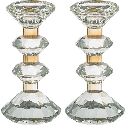 Pair Of Crystal Elegant Candlesticks 15.5 Cm – ahuva.com