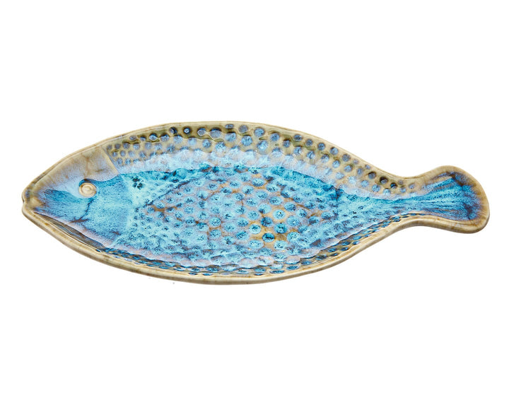 Ceramic Blue Fish Plate-0