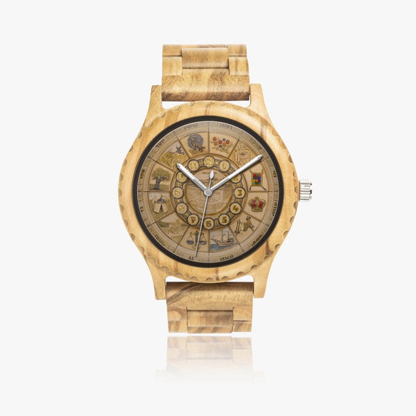 Artistic 12 Tribes Jerusalem Temple Watch Real Olive Wood