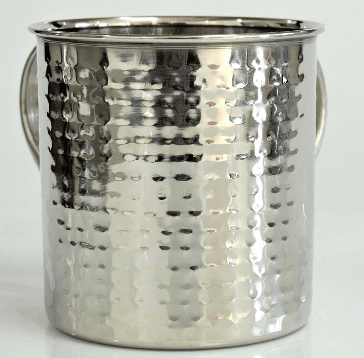 Stainless Steel Wash Cup Hammered-0