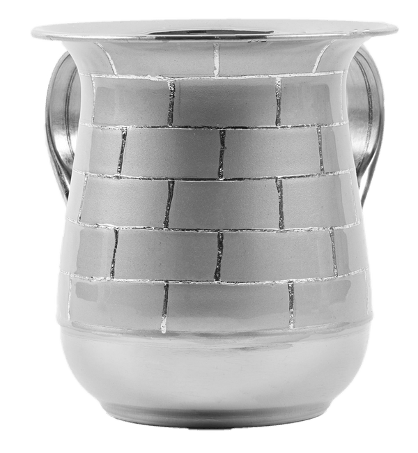 Stainless Steel Washing Cup Silver Bricks 5"-0