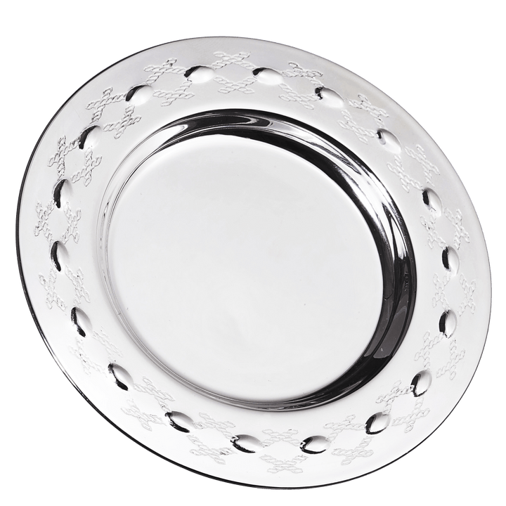 Kiddush Tray Xp Design 925 Sterling Silver Coated 5"-0