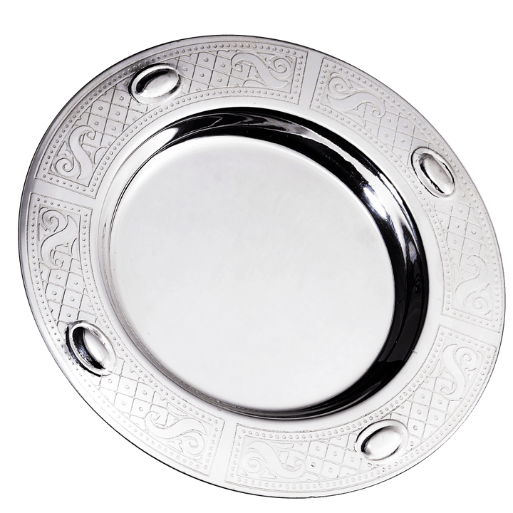 Kiddush Tray Eye Frame Design 925 Sterling Silver Coated 5"-0