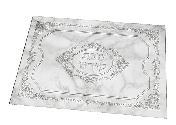 Challah Board Tempered Glass Silver Marble Large 12 X 15.75 "-0