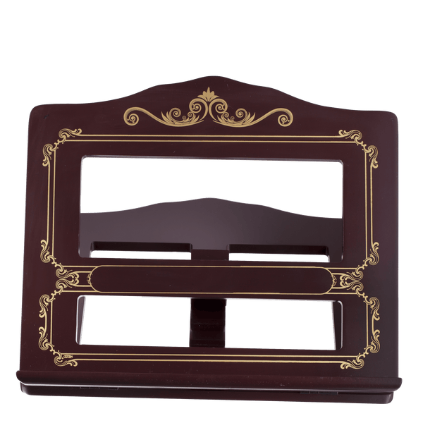 Wooden Book Stand With Gold Design 13.5 x11.5 "-0