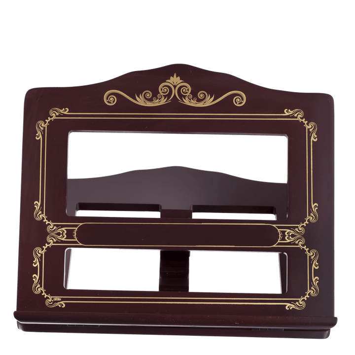 Wooden Book Stand With Gold Design 13.5 x11.5 "-0