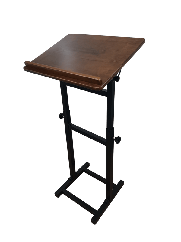 Assembled Wooden Book Stand /Shtender Walnut color Oak - Adjustable Height up to 43"-0