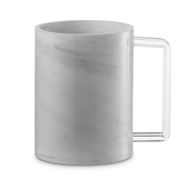 Marble  Acrylic Wash cup with Clear Handles-0