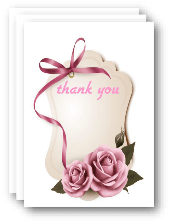 5 Thank You Cards 4.5"x3"-0