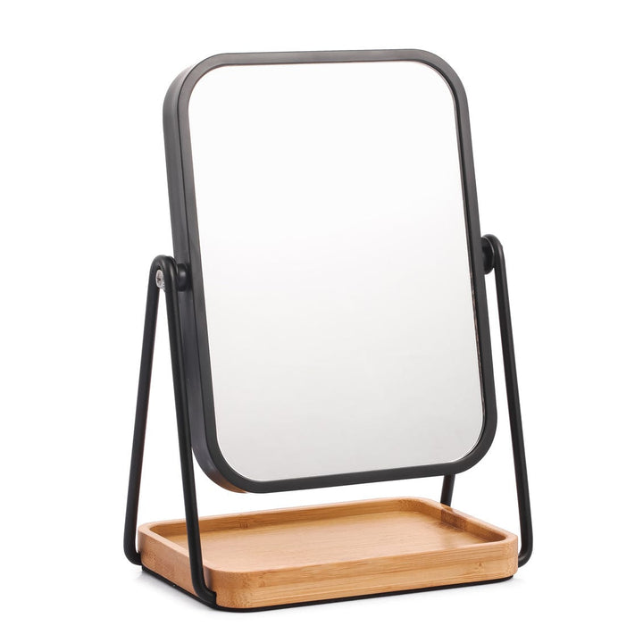 Bamboo Storage Tray Mirror-0