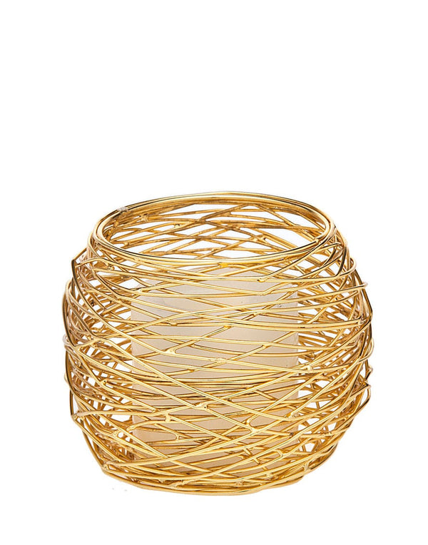 Nest Votive Holder Gold Finish-0