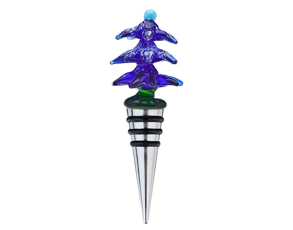 Holiday Tree-blue Bottle Stopp-0