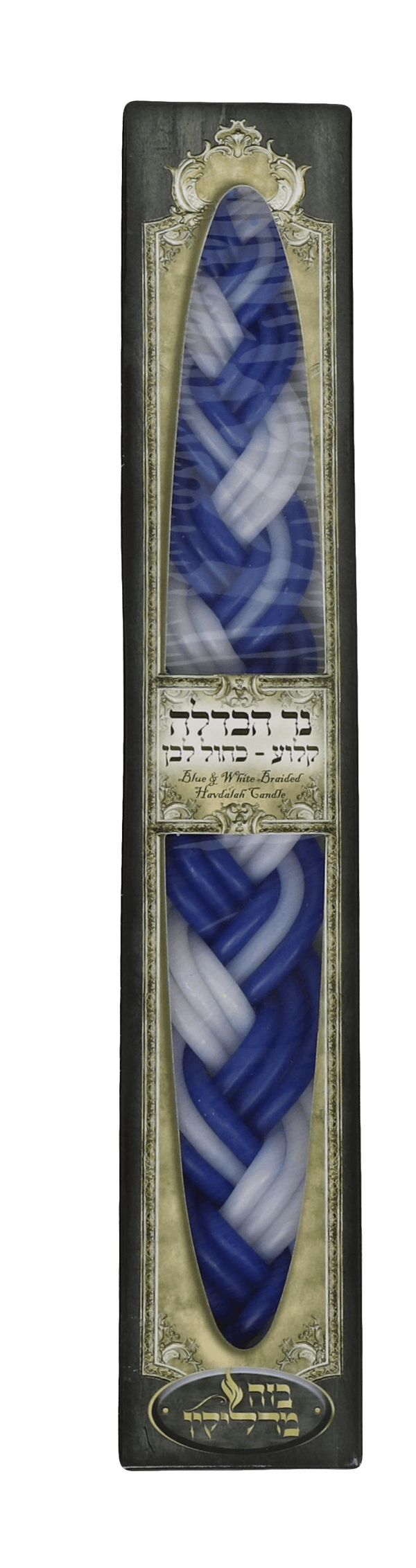 Havdalah Candle Blue & White (12x120)-0