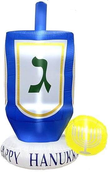 Jumbo 6FT Hanukkah Decoration Dreidel Inflatable with Gold Coins