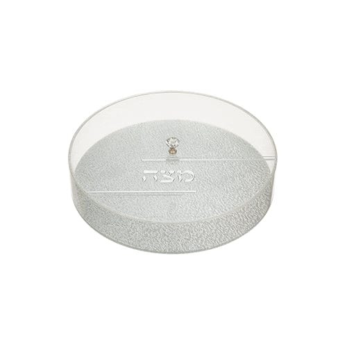 Perspex Round Matzah Box With Glitter 36 Cm