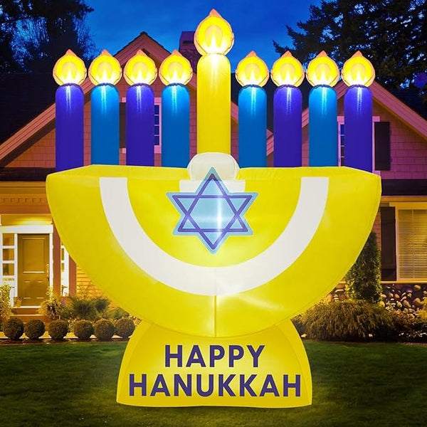 Happy Hanukkah Inflatable Menorah 6' Foot