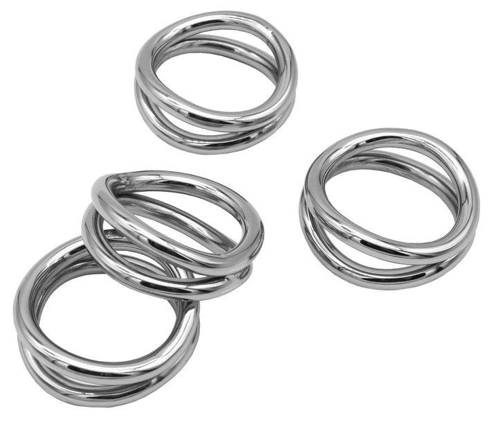 S/4 Silver Loop Napkin Rings-0