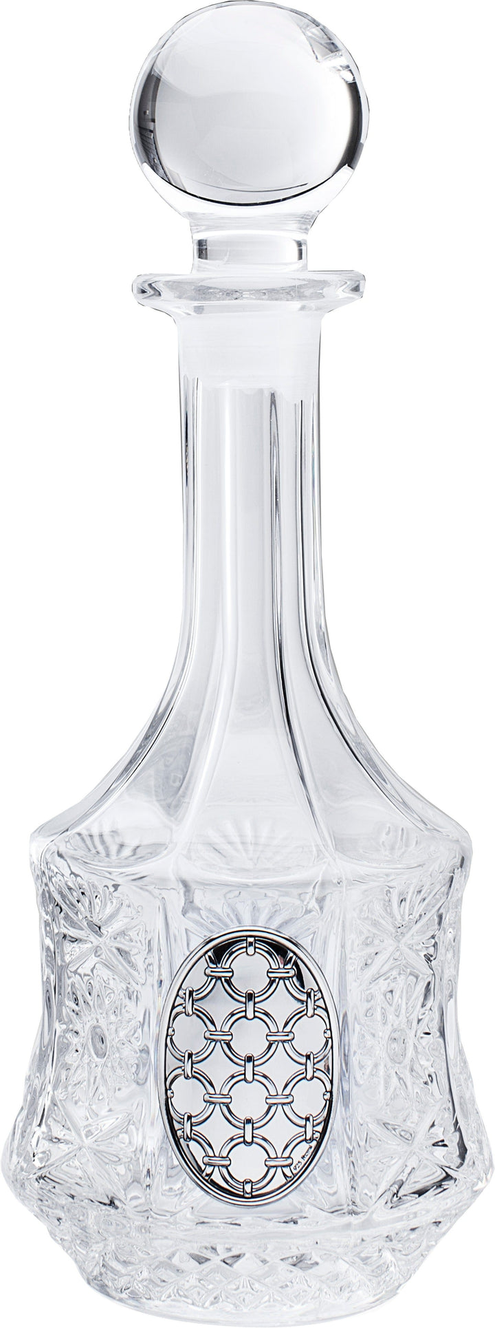 Round Crystal L'chaim Bottle - with Silver-0