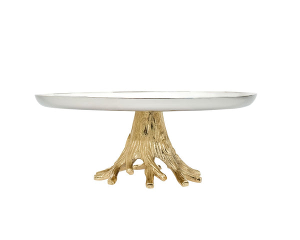 Gold Branch 12" Cake Plate-0