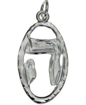 Pendant Sterling Silver Hebrew Letter "Heh"