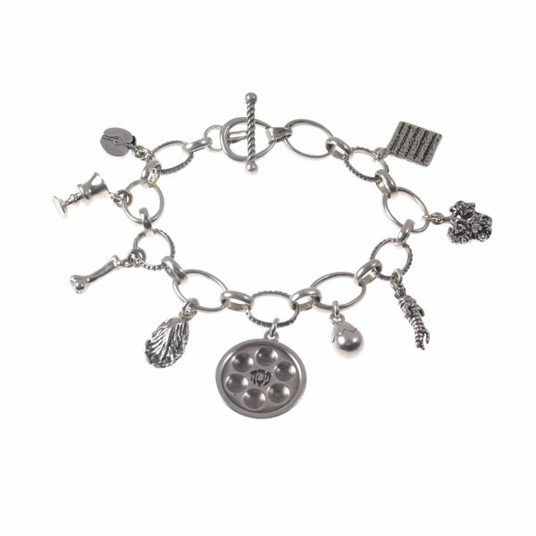 Passover Pesach Seder Bracelet Silver. Great gift to a mother or a loved one for Passover.