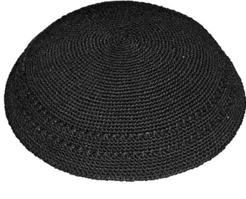 DMC Black Kippah 15 CM-0