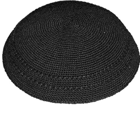 DMC Black Kippah 17 CM-0