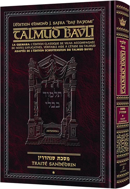 Daf yomi edition french talmud [safra ed.] sanhedrin vol 1-0