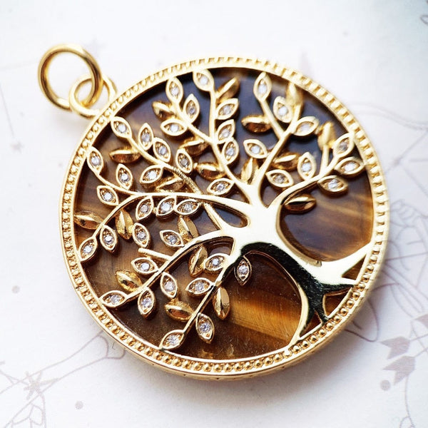 Tree of Life Jewelry 925 Sterling Silver Pendant Gold Plated