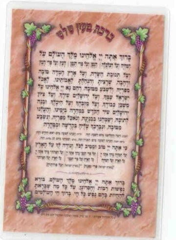 Al Hamichyah Laminated Card Pocket Size 2 3/4 x 4" Edut Mizrach-0