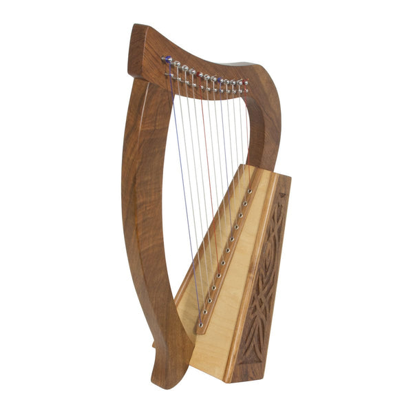 Roosebeck Baby Harp 12-String Knotwork - Walnut