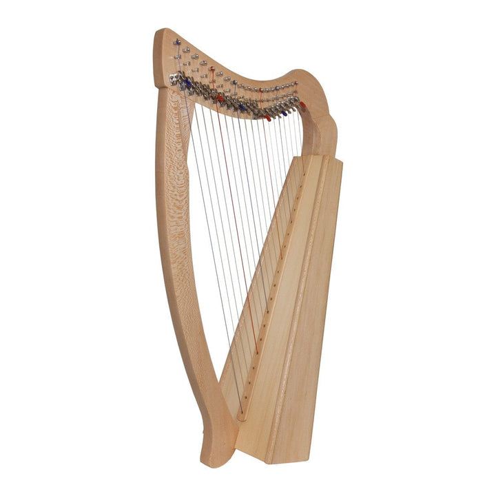 Roosebeck Pixie Harp 19-String Chelby Levers Lacewood Natural-1