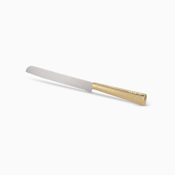 Golden Hammering Challah Knife 925 sp By Hazorfim-0