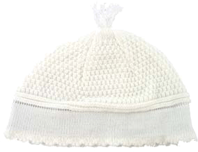 Yerushalmi Kippah White Large ( Single pc)-0