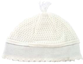 Yerushalmi Kippah White Medium-0