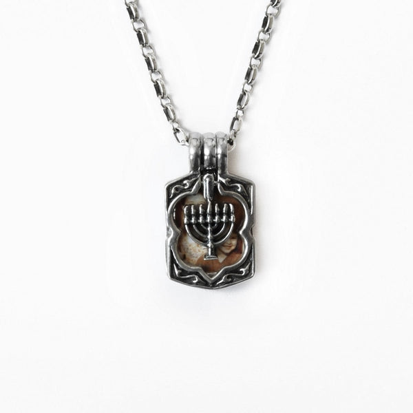 Menorah Locket Sterling Silver