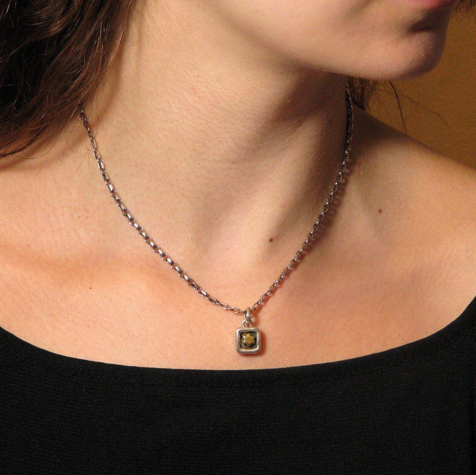 Star of David Pendant Necklace Silver Vermeil Antique Rolo Chain ...