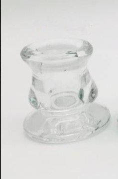 Glass candlestick cup 2 3/8" x1.5"-0