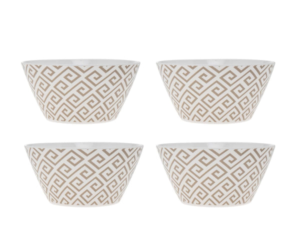 Geometric 6in Bowls Set 4-0