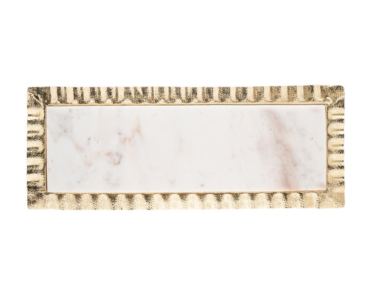 Ripple Gold 16x12 Marble Tray-1