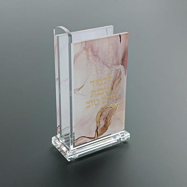 Acrylic Match Box with Rose Gold Marble Design  4.75"x2.75"-0