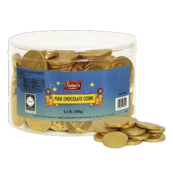 Chanuka Gelt Chocolate Coins Dairy by Liebers(160 coins, 3 Grams)