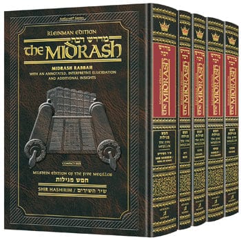 5 volume slipcase set of midrash rabbah on megillos compact size-0