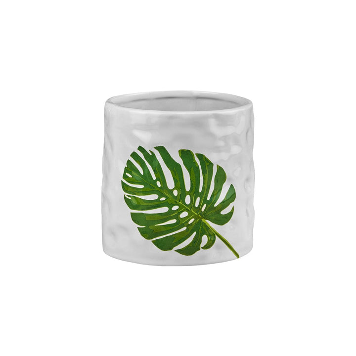 Palm Leaf Ceramic Cookie Jar-5