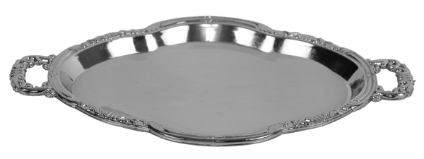 12" Silver Oval Trays-0