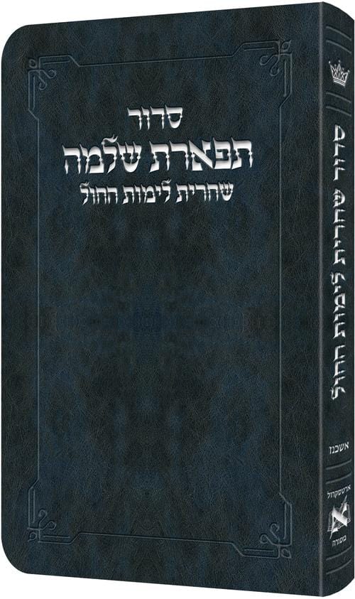 Shacharis siddur weekdays hebrew instructions  ashkenaz blue-0