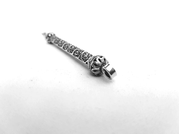 Small Yad Torah Pointer, Jewish Wedding gift, Judaica Gift, Yemenite Filigree Art, Sterling Silver, Handmade In Israel, Model 131