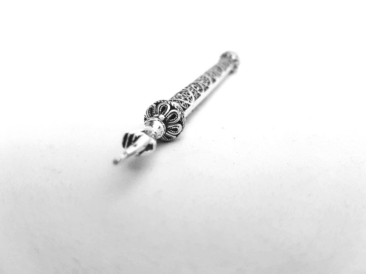 Small Yad Torah Pointer, Jewish Wedding gift, Judaica Gift, Yemenite Filigree Art, Sterling Silver, Handmade In Israel, Model 131
