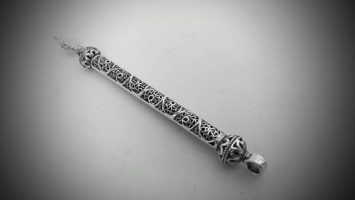 Small Yad Torah Pointer, Jewish Wedding gift, Judaica Gift, Yemenite Filigree Art, Sterling Silver, Handmade In Israel, Model 131