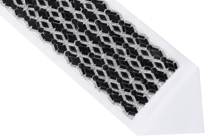 Atarah with Crystals and Black Diamond Shape Design 3.75